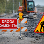 Droga zamknięta. Roboty drogowe.