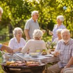 Grill na powitanie lata. Seniorzy wspólnie biesiadowali przy grillu